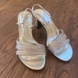 Nina silver bejeweled Heels